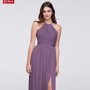 David’s Bridal Dress F19608 in Wisteria